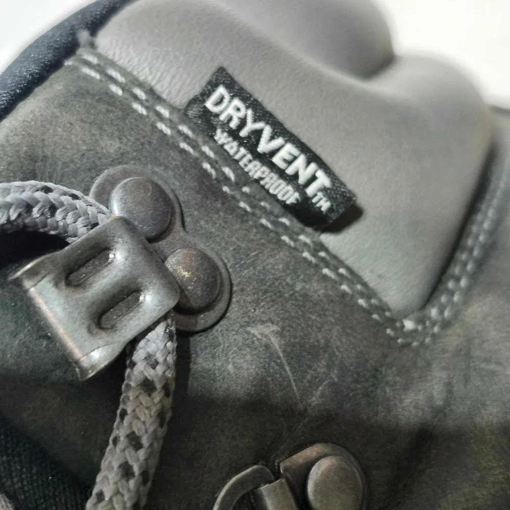 The North Face Berkeley Leather Hiking Ankle Boots Mens US 12 Gray Waterproof‎